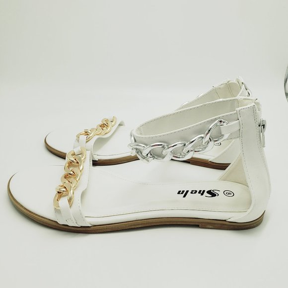 Gold and Silver chain Sandals - Picture 2 of 2